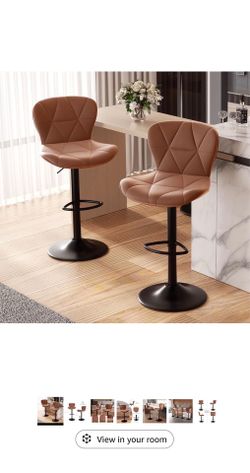 Dark orange bar chairs