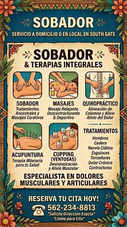 Sobador, quiropractico, rehabilitador