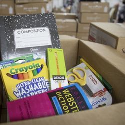Kids school supply mystery bundle boxes