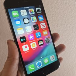 Grey/Black IPhone 6 Unlocked, Battery 100% 