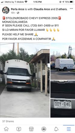STOLEN/ROBADA CHEVY EXPRESS 2005