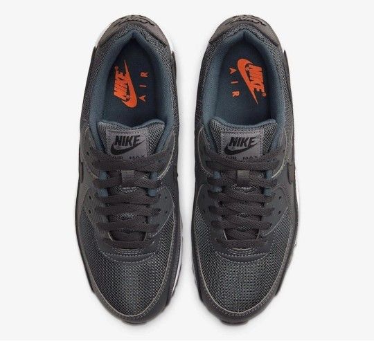 Nike Air Max 90 in Grey with Bright Orange Men Size 13  Shoes