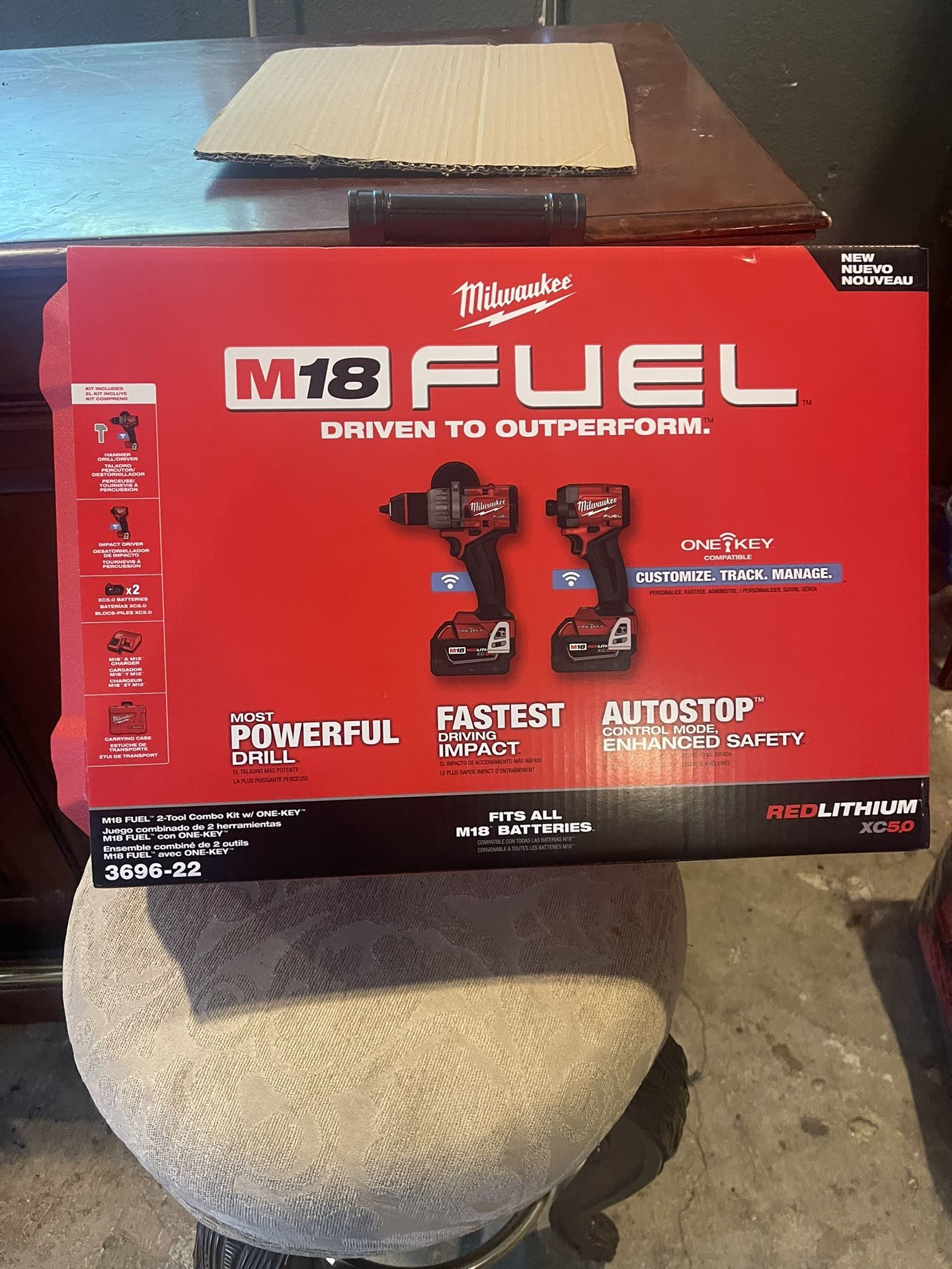 Milwaukee Drill Combo X2 High output 5.0 Battery’s