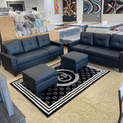 2 sofas and 2 ottoman brand new 4 pieces living room set never use $499 only 🔥🔥🚚🚚delivery available 773-524-1738
