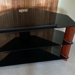 Bush Furniture Segments TV stand Black Glass