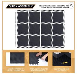 New  Fitness interlocking 12 pack tiles READ DESCRIPTION