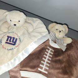 Teddy Security Blanket For Babies Sports Theme