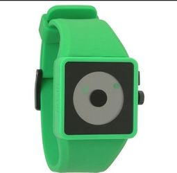 Nixon The Newton Men Mystery Green Rubber Polycarbonate Quartz 38mm Watch 8"