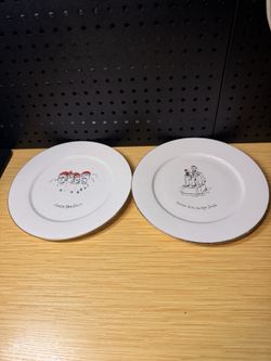 2 Merry Masterpieces by Dayton Hudson - Christmas Dinner Plates VTG