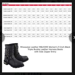 Milwaukee Leather Black Boots