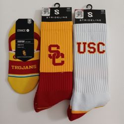 USC University Of Southern California Trojans Stance And Strideline Socks Bundle