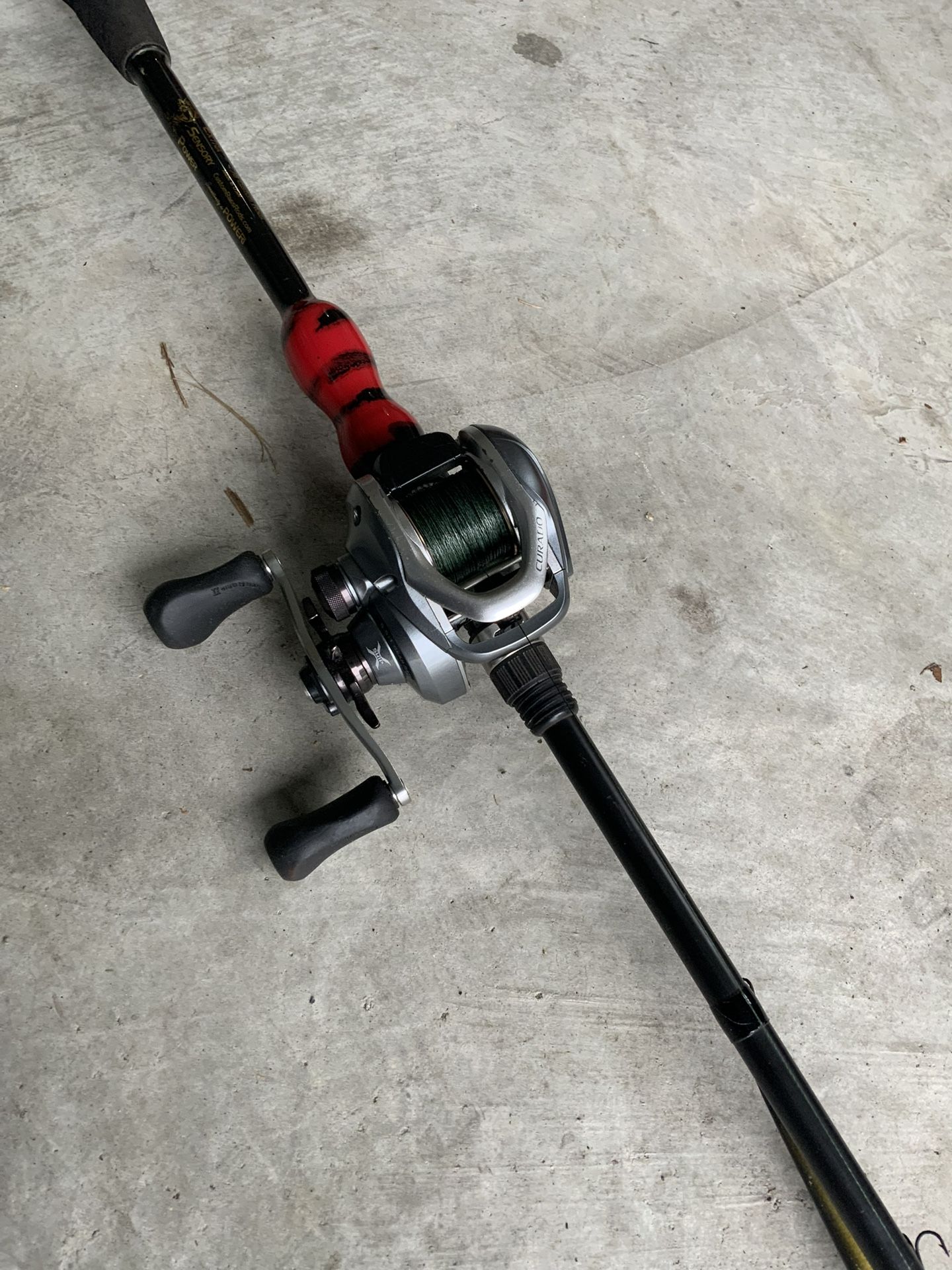 JB Custom Rods Queen Snake Spiral Rod 7’6 with Shimano Curado $150