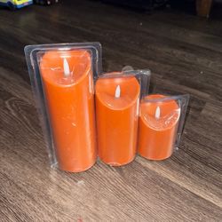 Flickering Flameless Candles Set of 3
