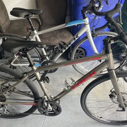 Trek Road Bike And Trek Hybrid Bike 