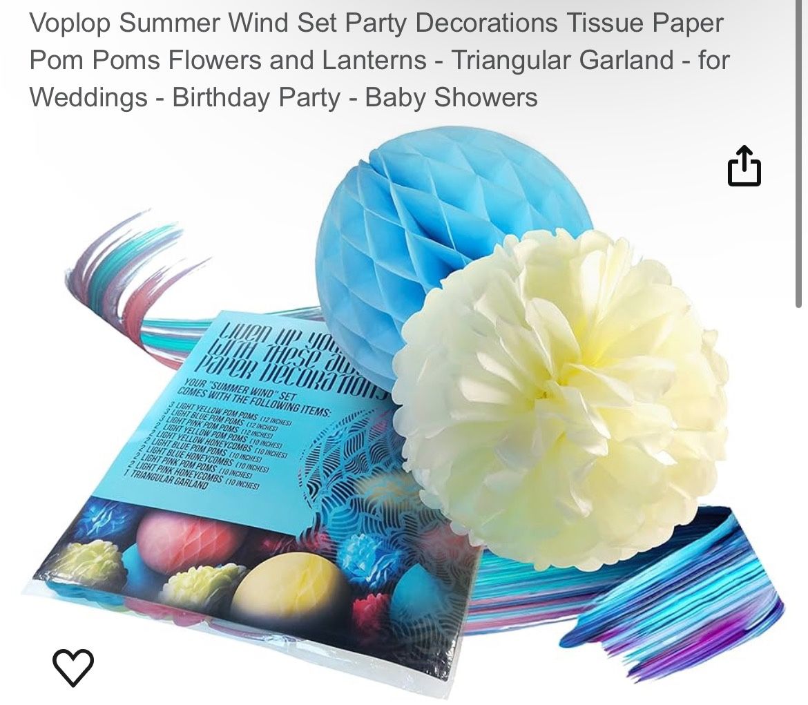 FREE 21pcs Pom Pom Paper Decoration