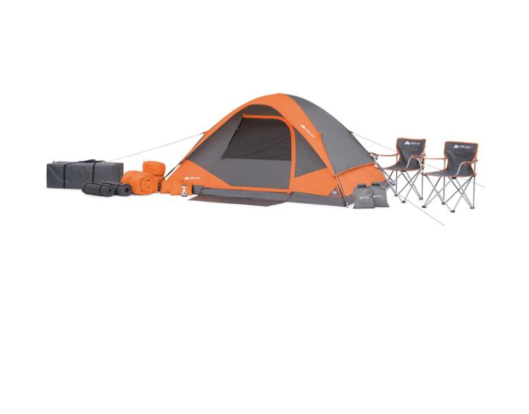 BRAND NEW OZARK TRAIL 22 PIECE CAMPING TENT AND ACCESSORIES