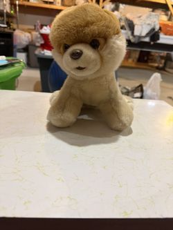 Plush Dog Toy - Brown and Cream