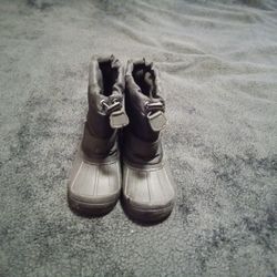 Black Kids Snow Boots Size 12