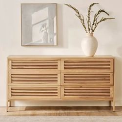 Free Delivery NEW IN-BOX West Elm 6-Drawer Dresser, Solid White Oak FSC® Certified Wood (Retail $3,000+tax)