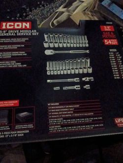 ICON 54 pc 3/8 drive socket set