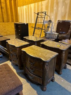 4 Marbled Top Nighstands