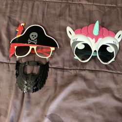 Pirate &  Unicorn Mask/glasses $5 Each