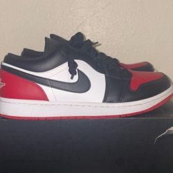 Jordan 1 Low Bred Toe Size 11