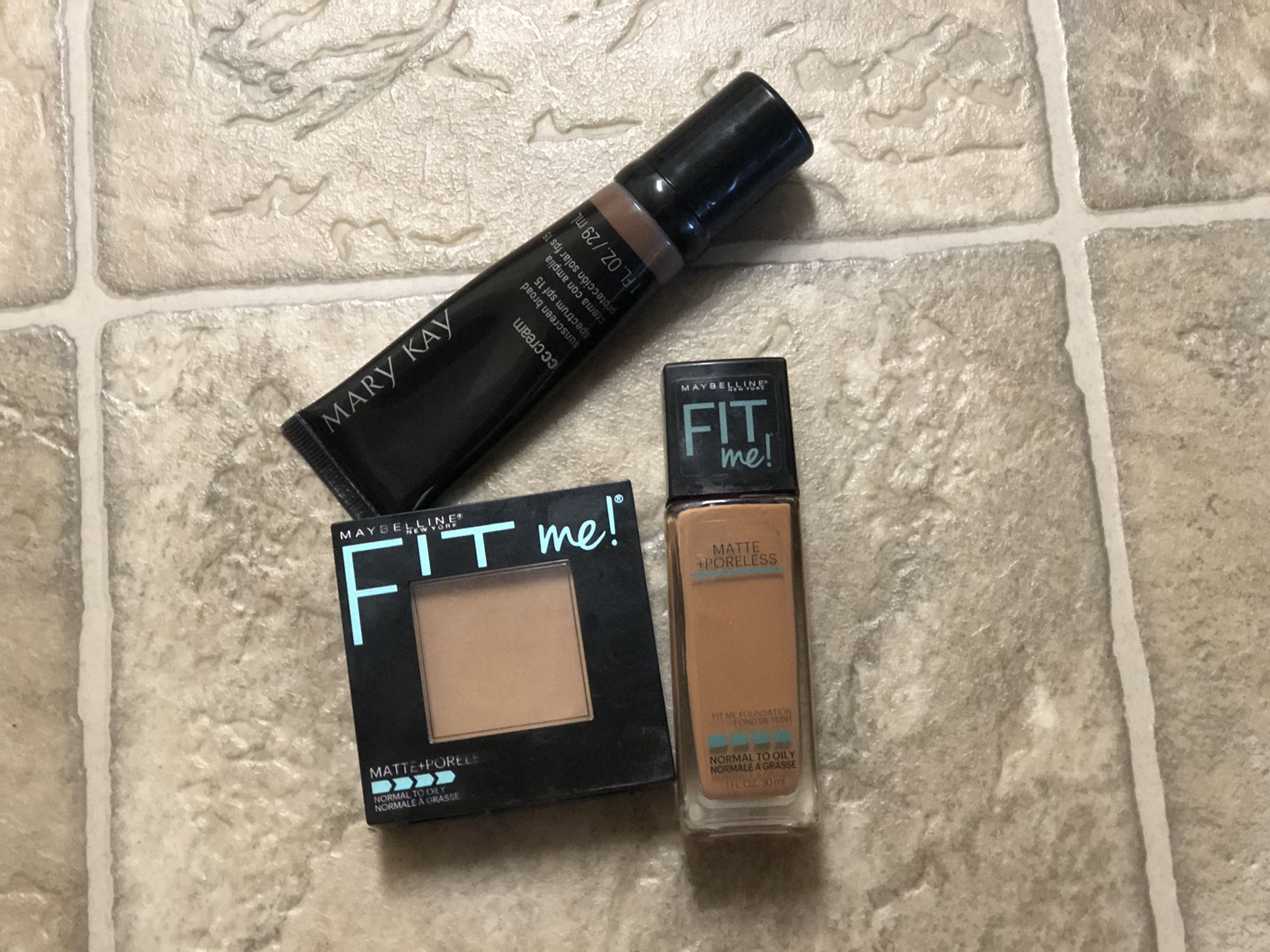 Mary Kay cc cream and Fit me foundation and setting powder