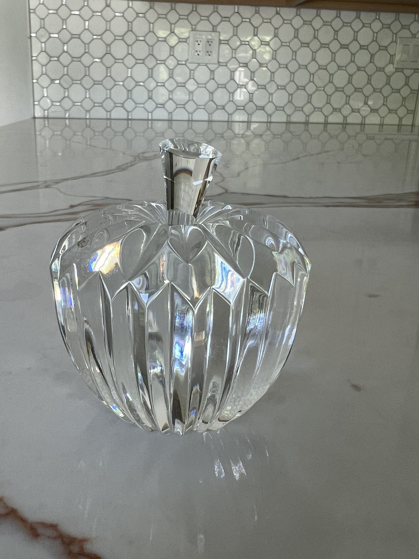 Vintage Waterford Apple Paperweight