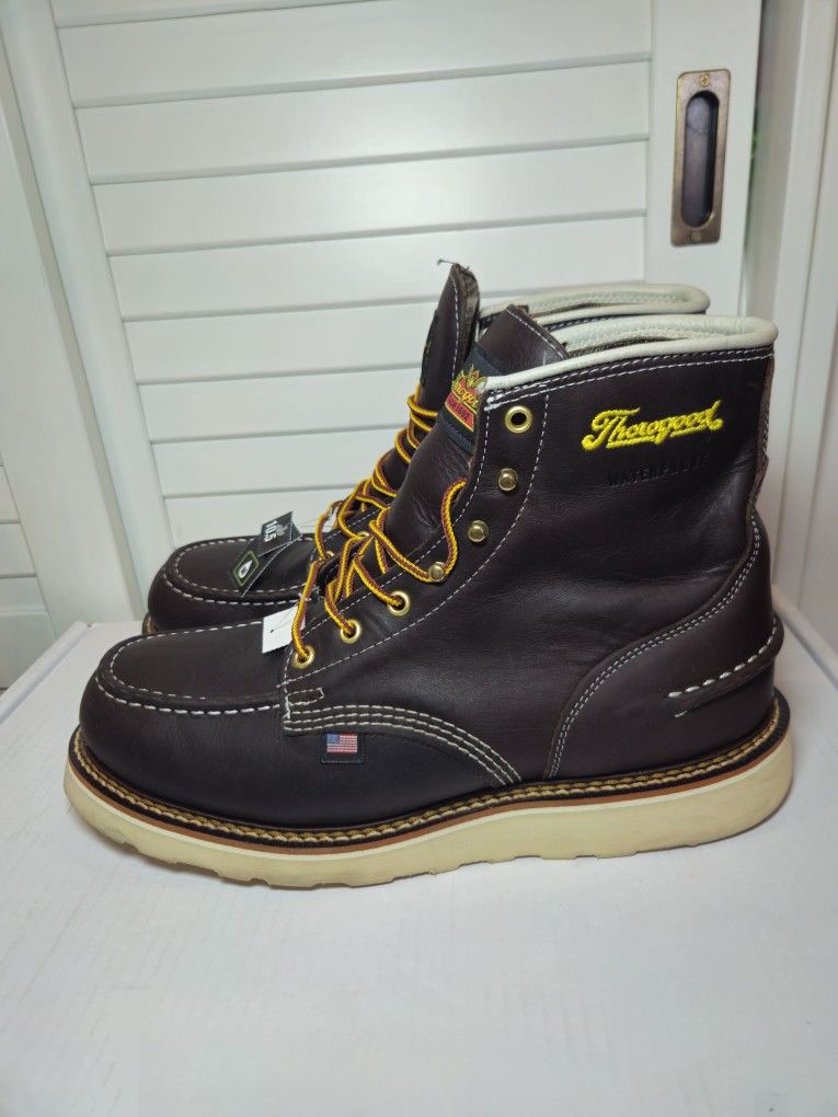 Thorogood 1957 Waterproof 6" Briar Moc Soft Toe Work Boots (contact info removed) Size 10.5 D