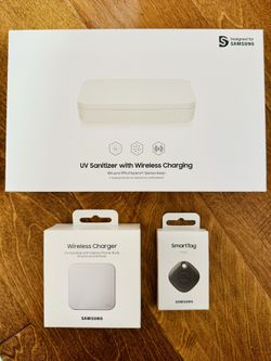 Samsung UV Sanitizer, Witeless Charger, SmartTag 