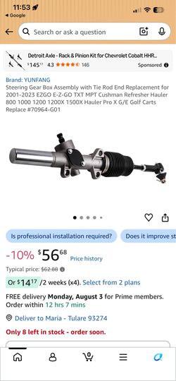 Steering gear box replacement