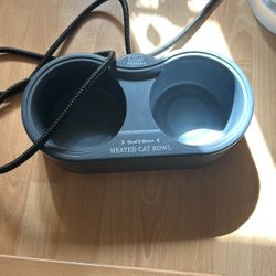 Fuliuna Food And Water Heated Cat Bowl