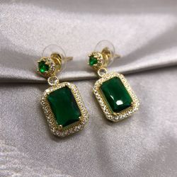 New Emerald Dangle Earrings