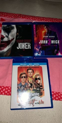 Joker once upon a time in hollywood john wick 3 DVD ONLY