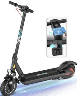Gyroor Electric Scooter Adults with Dual Shock Absorbers Up to 31 Miles 18.6Mph,Turn Signal 500W Motor NFC Safety Lock,IP67 Core Components Waterproof