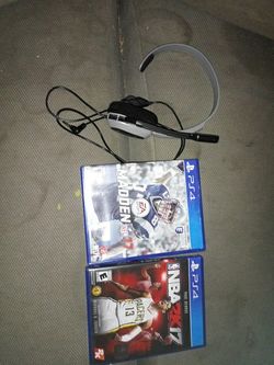2 ps4 games and a headset for ps4