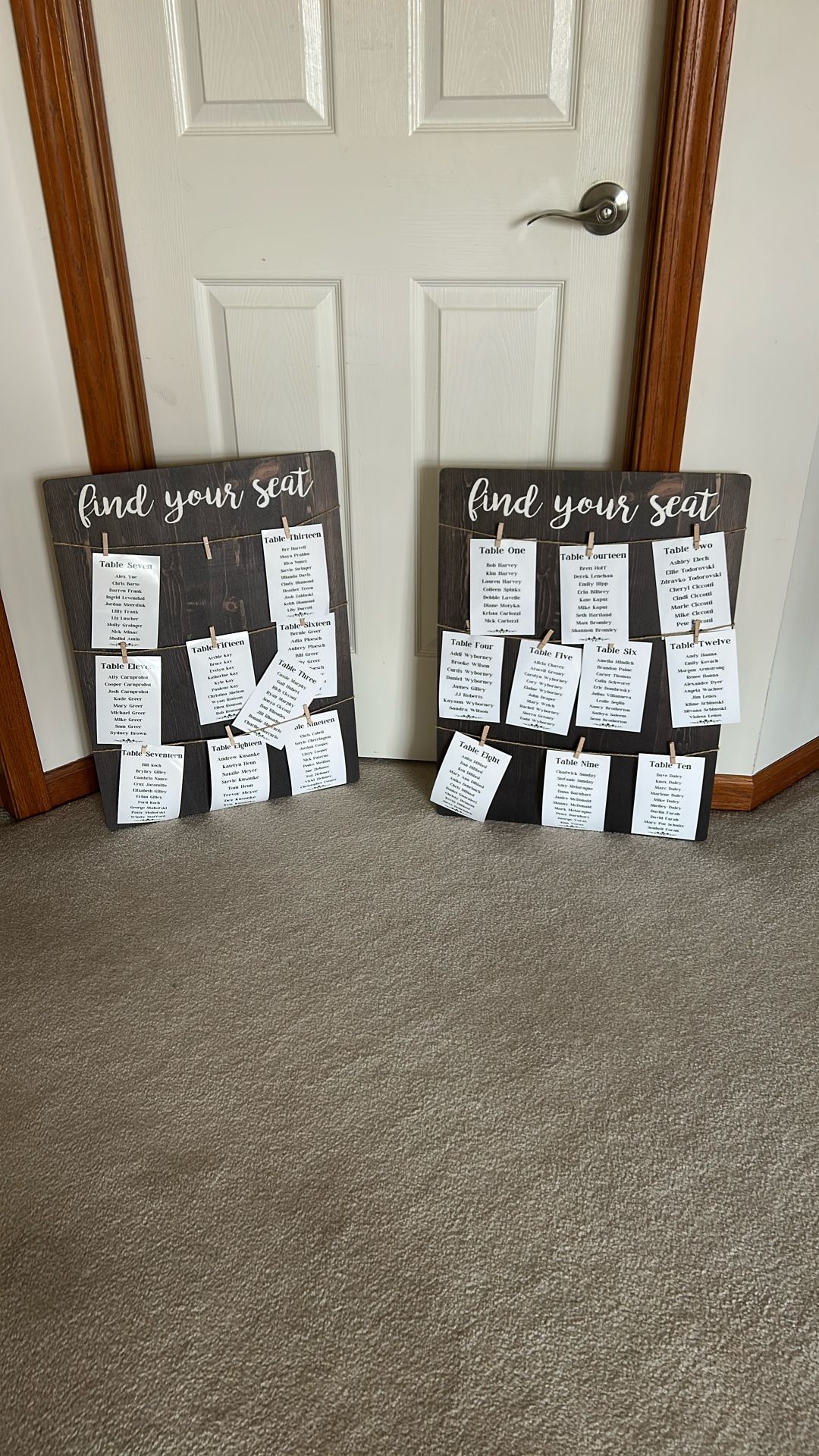 Reception Seat Assignment Posters