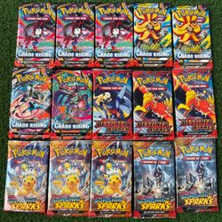 Pokémon Cards Booster Pack - 15 Packs Total
