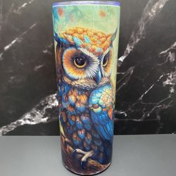 Owl Floral 20oz Tumbler Cup 