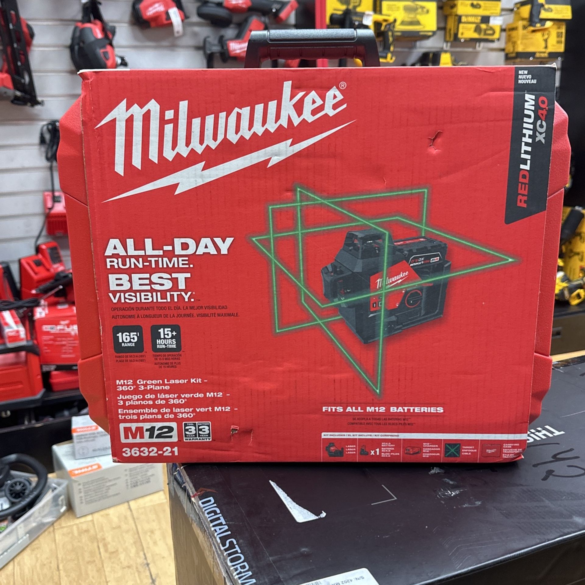 Milwaukee 360 3-Plane Green Laser Level M12 3632-21