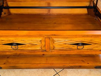 Beautiful Rustic Wood coffee table with Drawers with lift up top