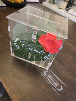 Acrylic Card box with thank you sign