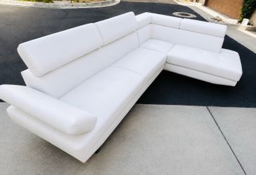LIKE NEW - ivory sectional sofa
