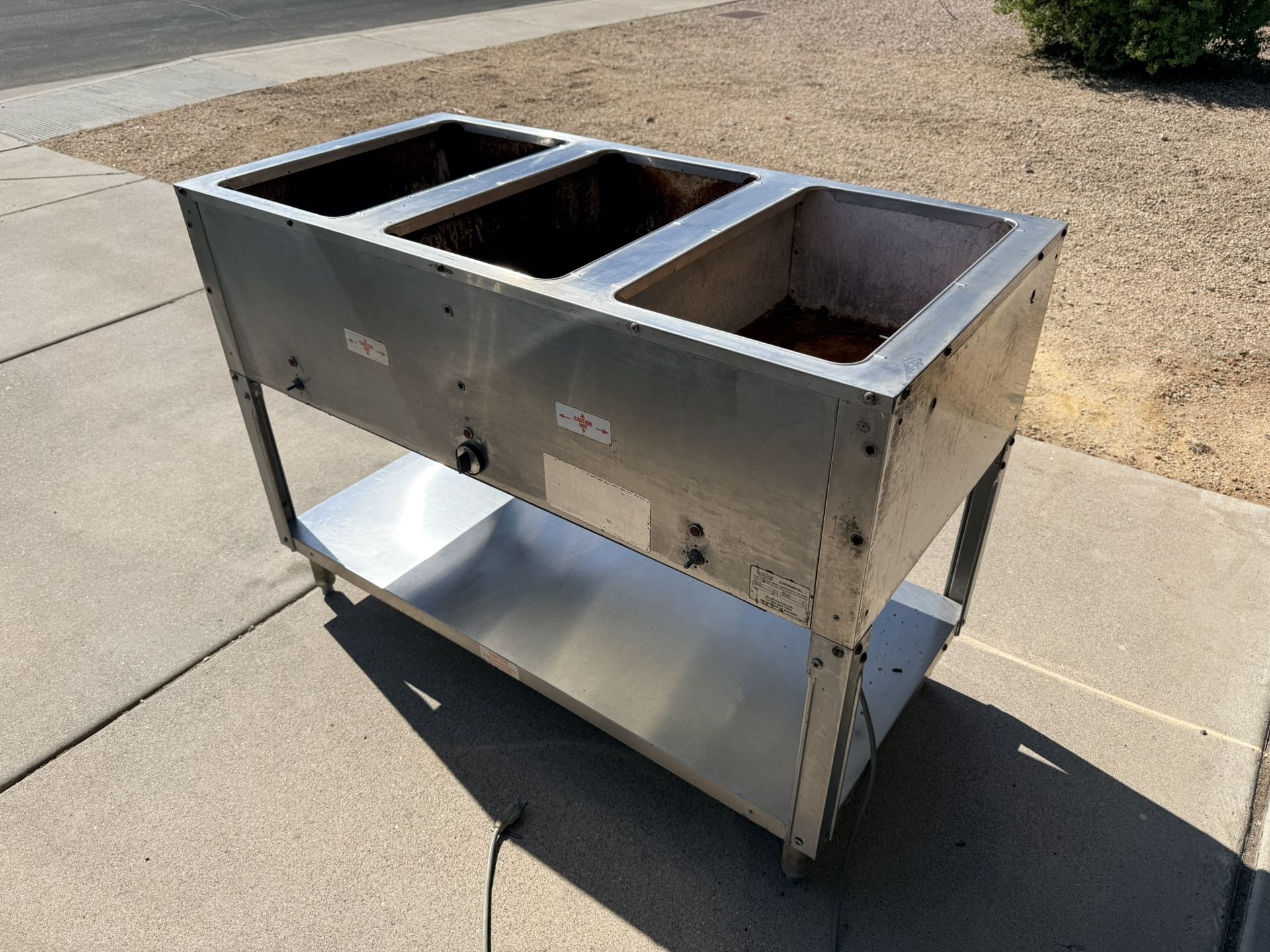 Supermetal Stainless Steel Commercial  3 Row Deep Fryer (LxWxH: 47” x 23” x 34”)