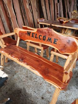 Cedar rustic swing