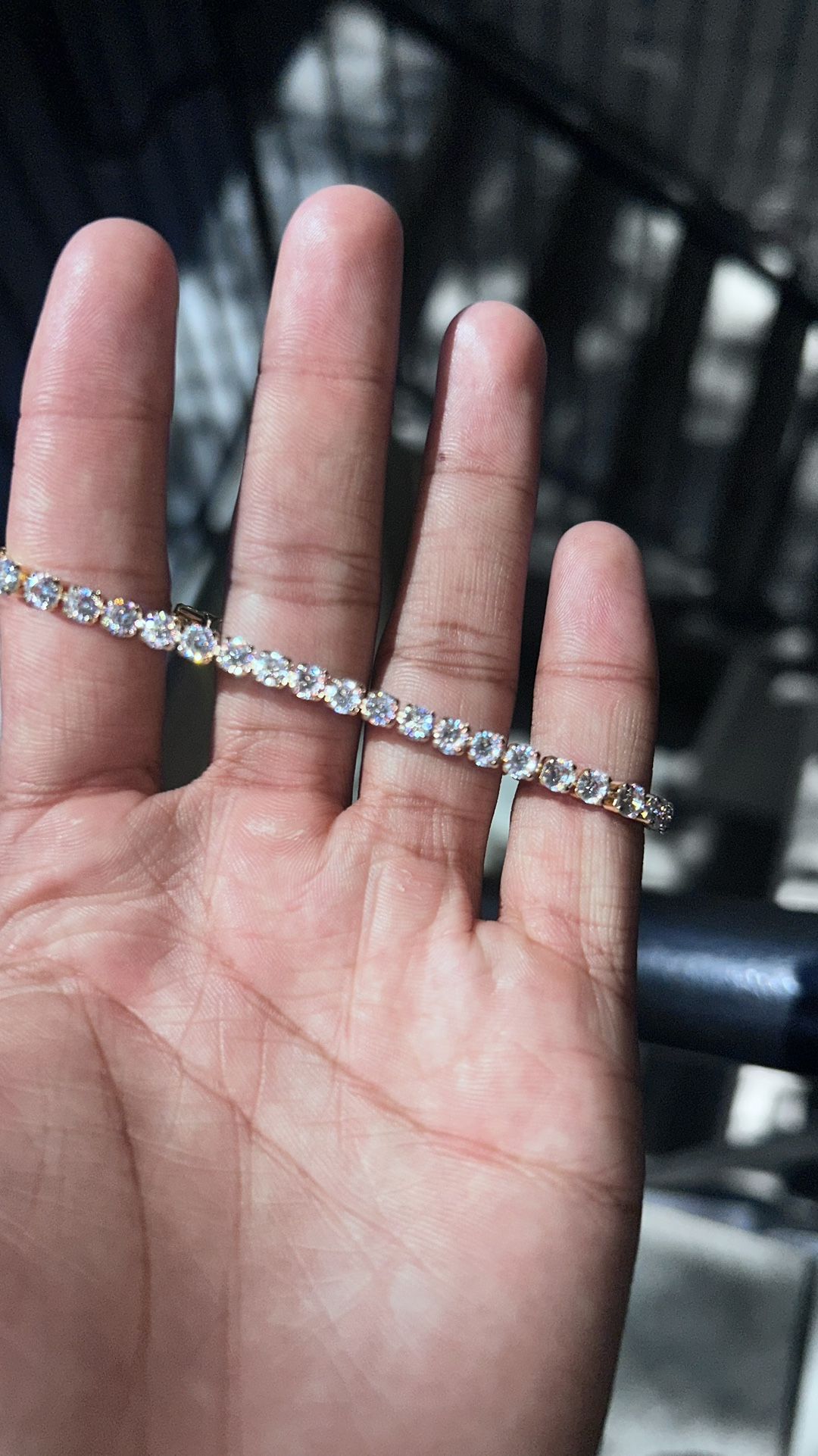 Moissanite Tennis Bracelet 18K Gold Plated