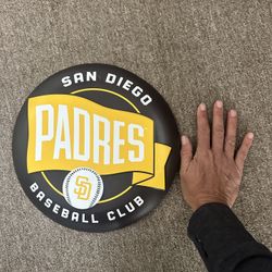 Padres Metal Tracker Sign