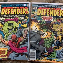 Marvel Comics Defenders 1975 Dec No42 ,1976 Feb No 44