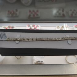 10k Solid Gold Diamond Bracelet 24.4 Grams Layaway Available 10% Down If You Are Interested Please Ask For Maribel Thank You 